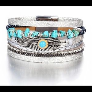 Bohemian Multiple Layers Charms Leather Bracelet